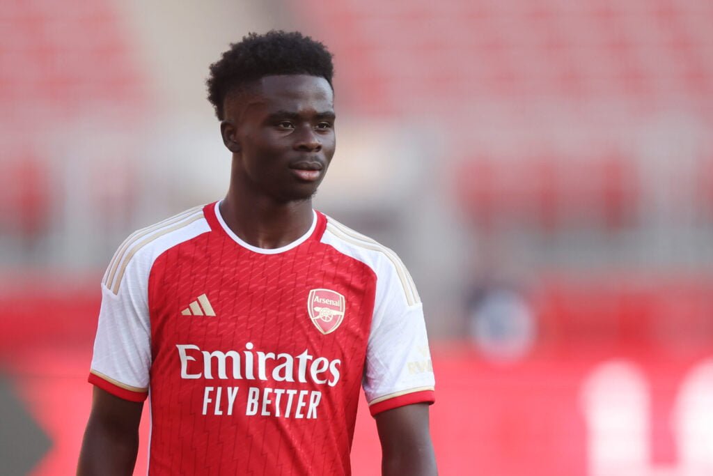 Bukayo Saka, attaquant d'Arsenal candidat au Ballon d'Or