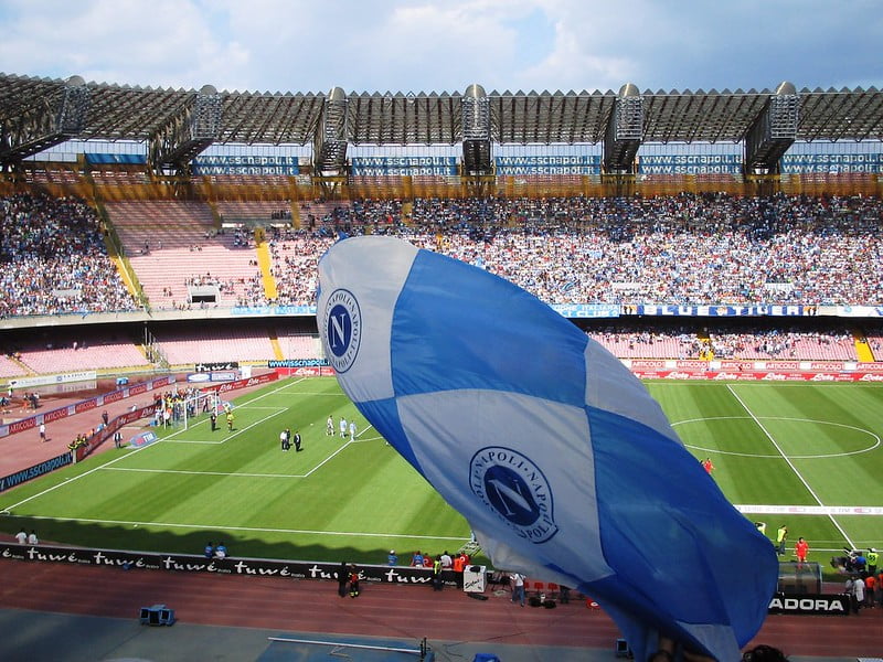 San Paolo le stade du Napoli appelé maintenant Stade Diego Maradona