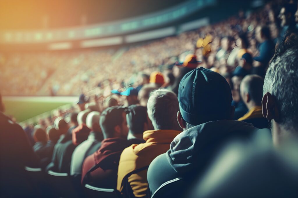 Les tribunes du stade de football